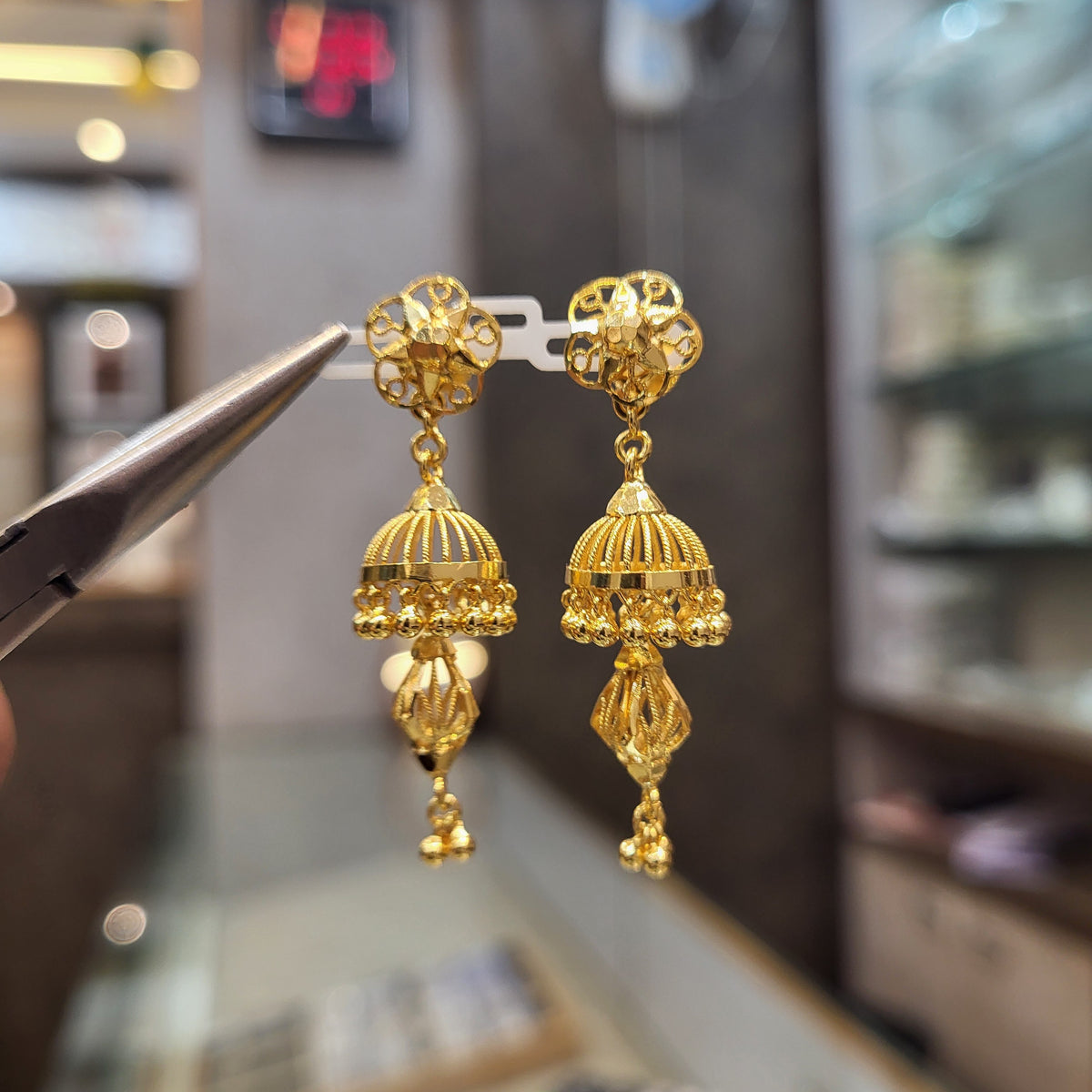2 Step Jali Jhumka (Small)