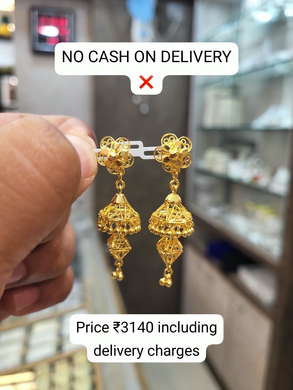2 layer 925 jhumka